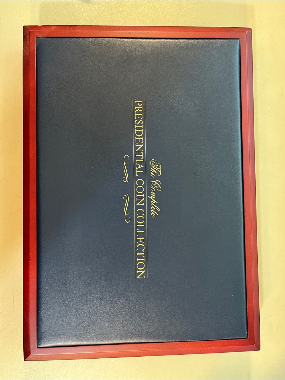 Presidential Coin Collection Display Case - Navy Blue and Red
